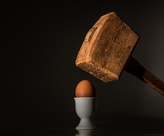 Hitting an egg with a hammer could look like what we are doing using always the same tools